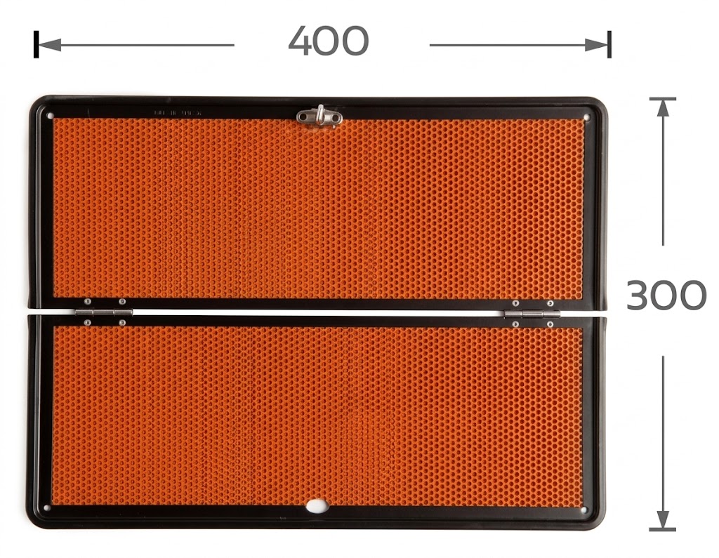 Panel ADR naranja autorreflectante plegable de 400 x 300 mm